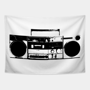 Vintage Ghetto Blaster Illustration Tapestry