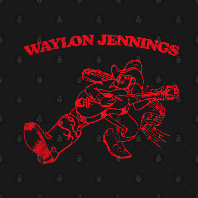 Discover 70s Styled Outlaw Country Waylon Jennings Design - Waylon Jennings - T-Shirt