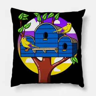 Three Arches Birdhouse Pillow