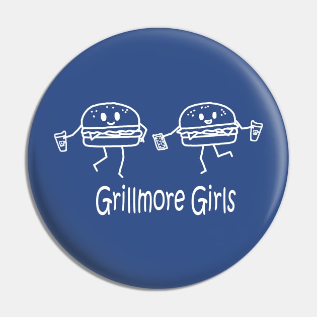 Grillmore Girls White Pocket Pin by PelicanAndWolf