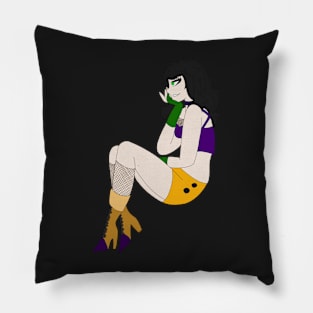 Goth Halloween Girl Pillow