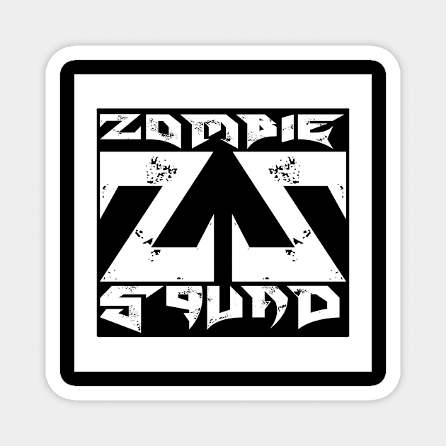 Zombie Squad ZS Blade (White) Magnet by Zombie Squad Clothing