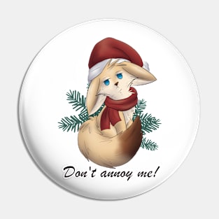 Christmas Fennec Fox Dont annoy me! Annoyed Pin