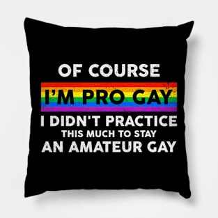 Pro Gay Pride Awareness Lgbt Rainbow Pillow