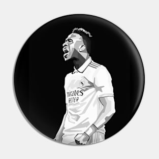 Vinicius Junior Black And White Art Pin