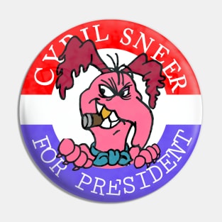 VOTE SNEER Pin