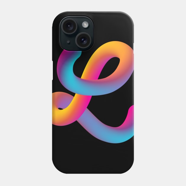 Curly L Phone Case by MplusC