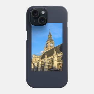 Big Ben Tower behind Westminster Abbey Phone Case