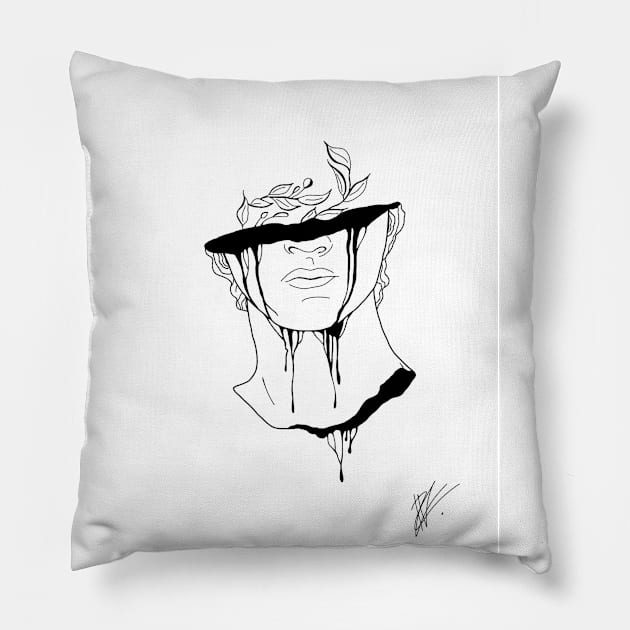 Minimalistic Male Face Pillow by INKnovation