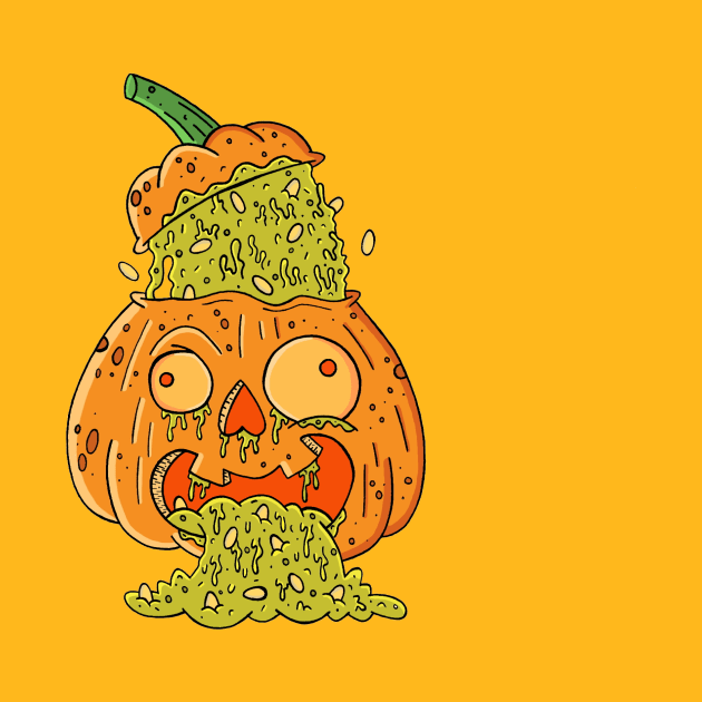 Pumpkin barfing by Crockpot