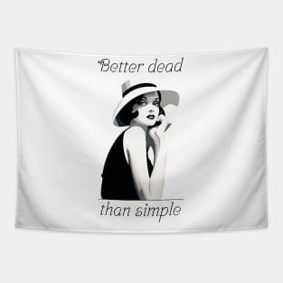 Better dead than simple girl retro vintage Tapestry