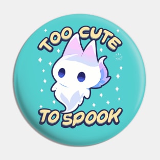 Too Cute To Spook Little Halloween Fox Ghost Pin