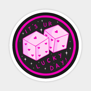 Sarcastic Pink Dice Magnet