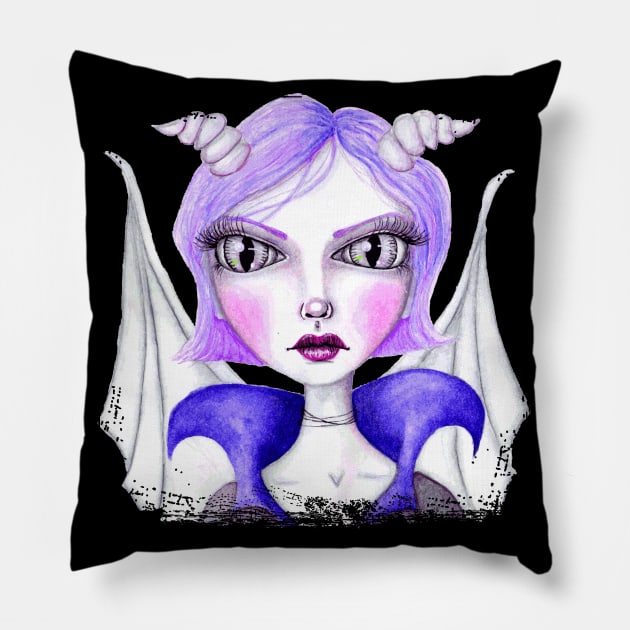 Dark Fairy Drama Queen Pillow by LittleMissTyne