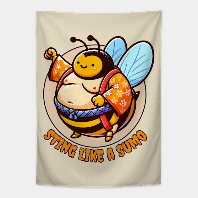 Sumo bee Tapestry by Japanese Fever