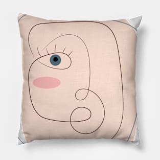 abstract cute face Pillow