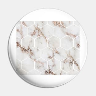 Artico rose gold marble hexagons Pin