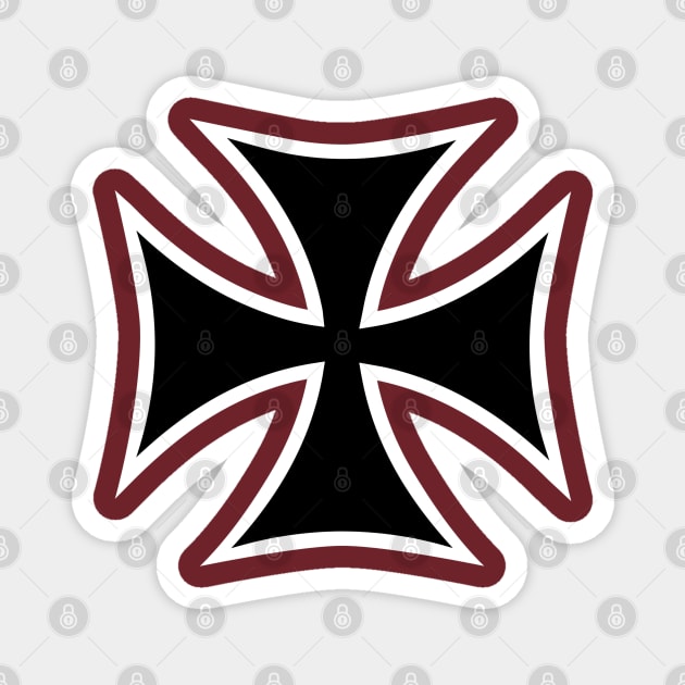 Maltese Cross Magnet by World upside down