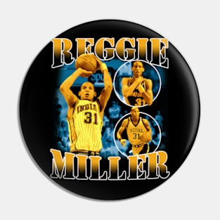 Reggie Miller Choke Sign Basketball Legend Signature 80S 90S Bootleg Rap Pin