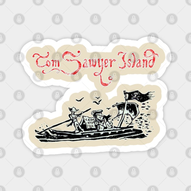 Frontierland - Tom Sawyer Island Raft Magnet by The Dept. Of Citrus