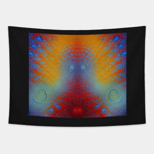 Multicolored Fractal - Exotic Tropical Fish Skin Tapestry