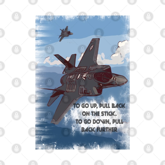 Aviation Jet pilot 'Go up, pull back, to go down pull back harder' by FasBytes