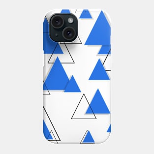 Geometric Triangle blue Phone Case