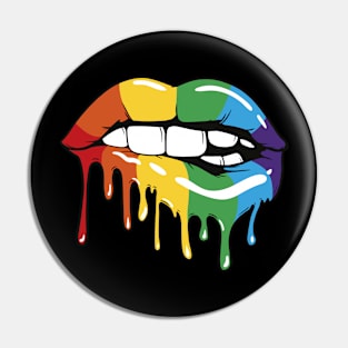 Rainbow Lips Pin