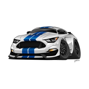 Modern American Muscle Car Cartoon T-Shirt