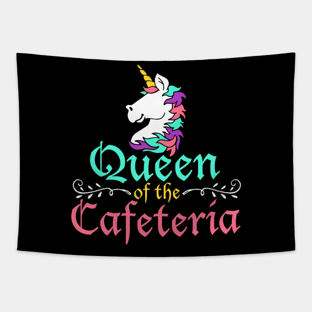 Queen of Cafeteria - Funny Lunch Lady Squad Gift Tapestry by biNutz