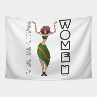 Proud to be a woman (White) Tapestry