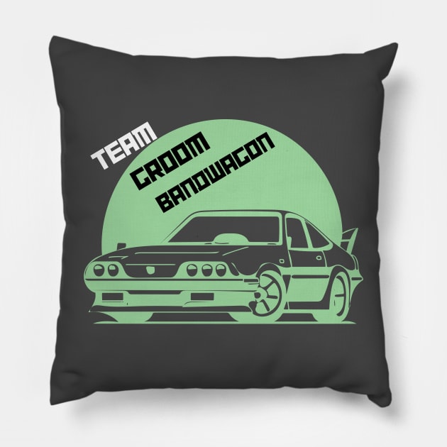 Team Groom Bandwagon Pillow by Rissenprints