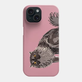 Grey Black Persian Cat Phone Case