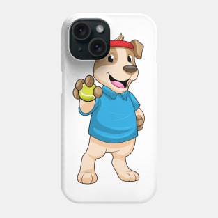 Dog at Tennis with Tennis ball Phone Case