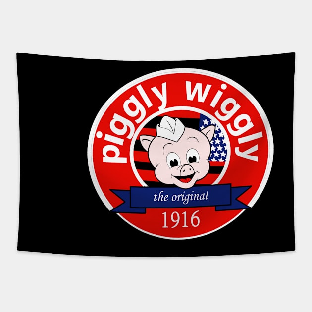 Piggly Wiggly Retro Tapestry by Veljam