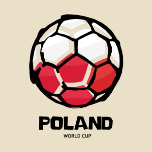 Poland Football Country Flag T-Shirt