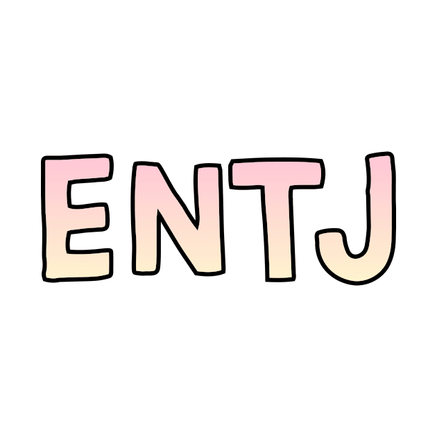 ENTJ Gradient Cartoony Text by The MBTI Shop