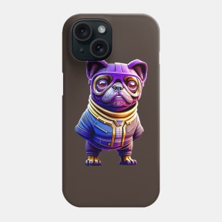 Pug in Purple Villain Suit - Adorable Dog Dressed in a Purple Skin Costume Phone Case