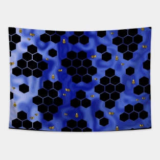 Honey Bees Blue Sky Tapestry