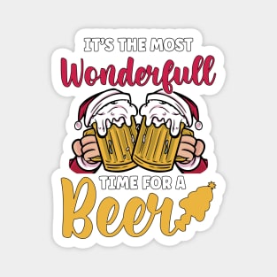 It’s the Most Wonderful Time for a Beer Christmas Gift Magnet