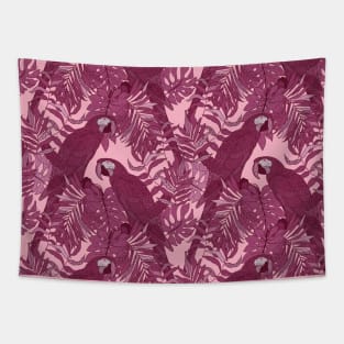 Pink Parrots Tapestry