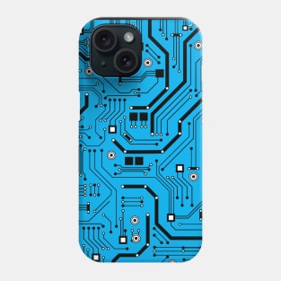 Blue Circuit Board Design Phone Case