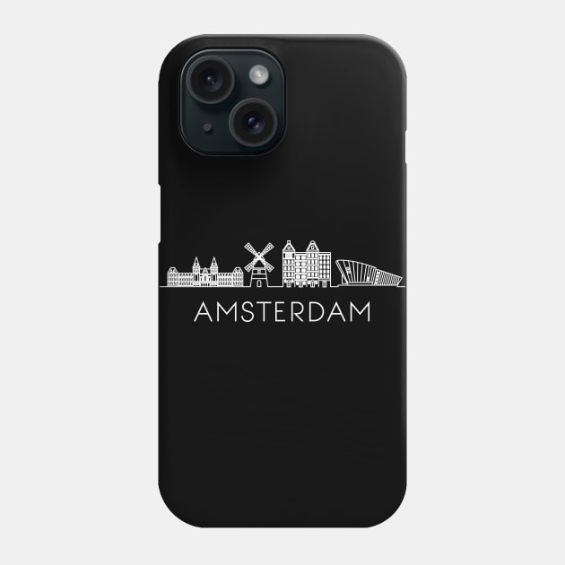 Amsterdam Skyline Phone Case by Printadorable