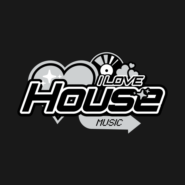 HOUSE  - I LOVE HOUSE Y2K (Grey) by DISCOTHREADZ 