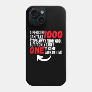 Christian Inspirational Typography Shirt Phone Case