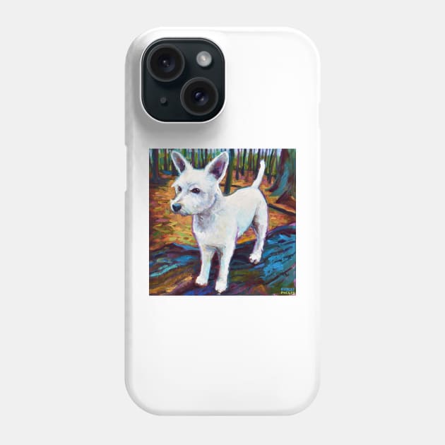 Adorable WESTIE In the woods Phone Case by RobertPhelpsArt