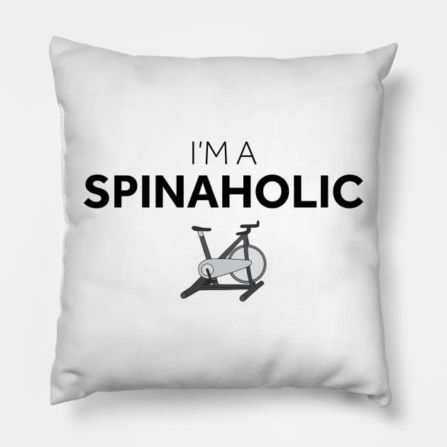 I'm a Spinaholic Spin Bike Pillow by murialbezanson