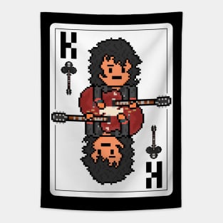 Pixelrockstars King of Clubs Playing Card Tapestry