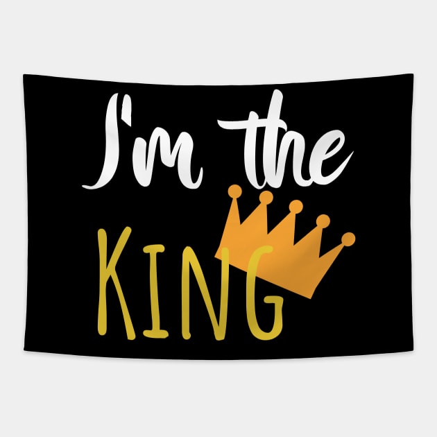 Im the King - Crown Tapestry by maxcode