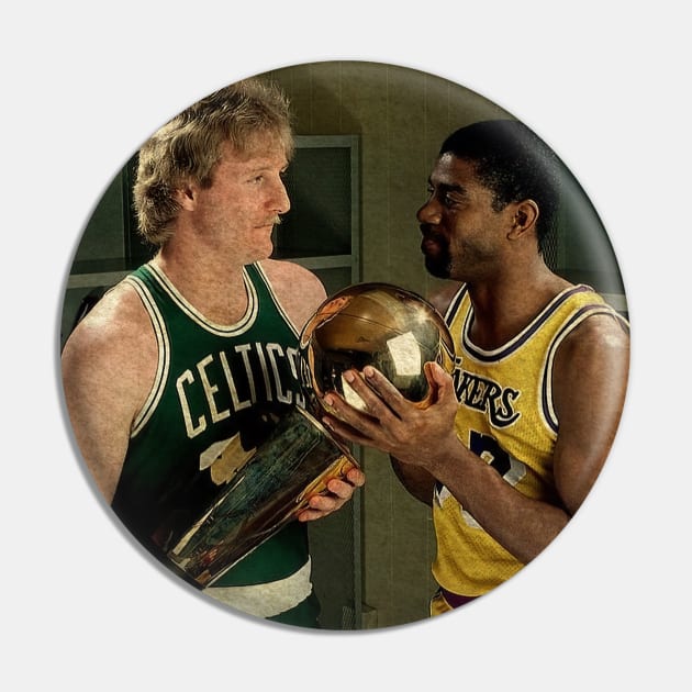 Larry Bird and Magic Johnson, 1986 Pin by Omeshshopart